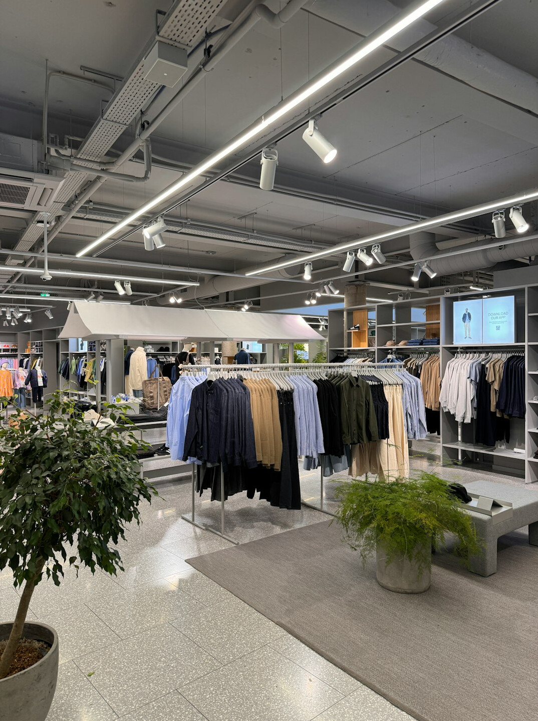 retail store interior with cameras